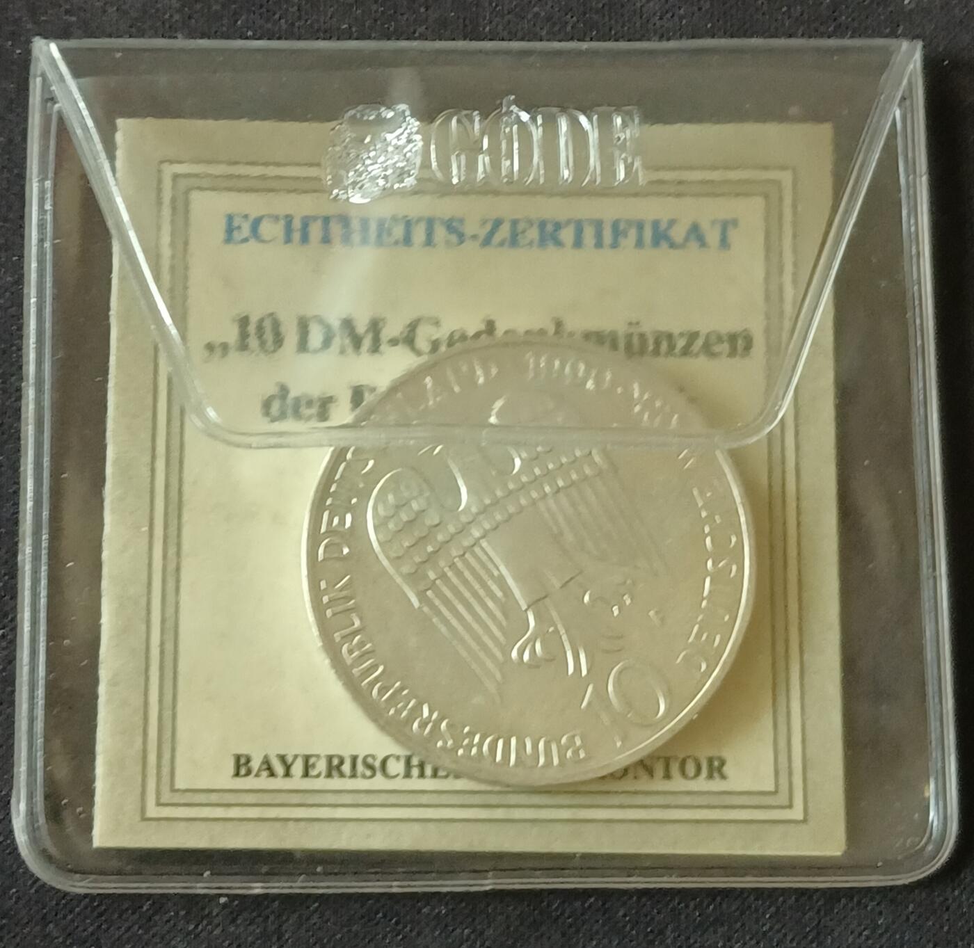 【游宝拍卖】乙巳蛇年第115期 蛇年收官场 德国1990年10马克银币 15克 带包装+证书