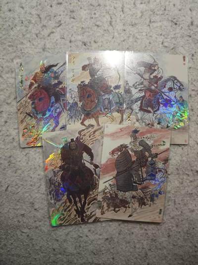 春节前倒数第二场！！龙虎卡牌-七四场（满200元包邮，无佣金，每周六结拍，欢迎送拍） - 彩闪5张 齐卡文化 三国五虎 一套