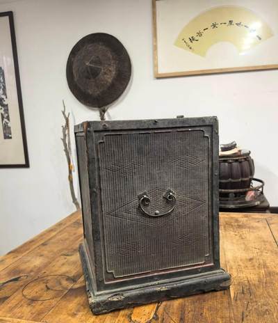 明代清早徽工大漆竹丝书箱