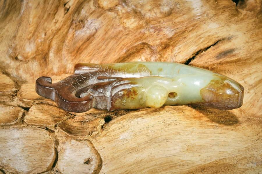 上海都达杂项专场十二（全场包邮】 和田古玉鱼挂件89-20