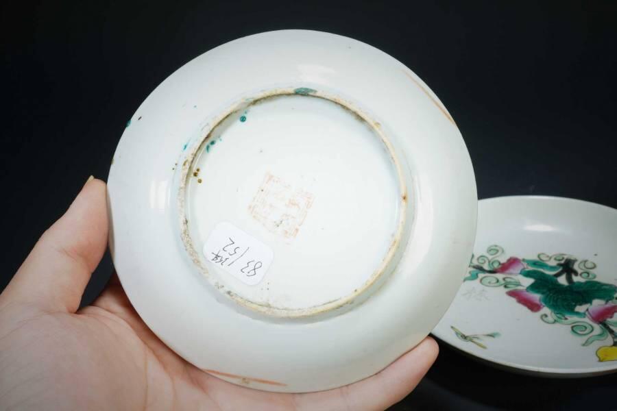 上海都达杂项专场十二（全场包邮】 粉彩花卉纹碟 3件83-52