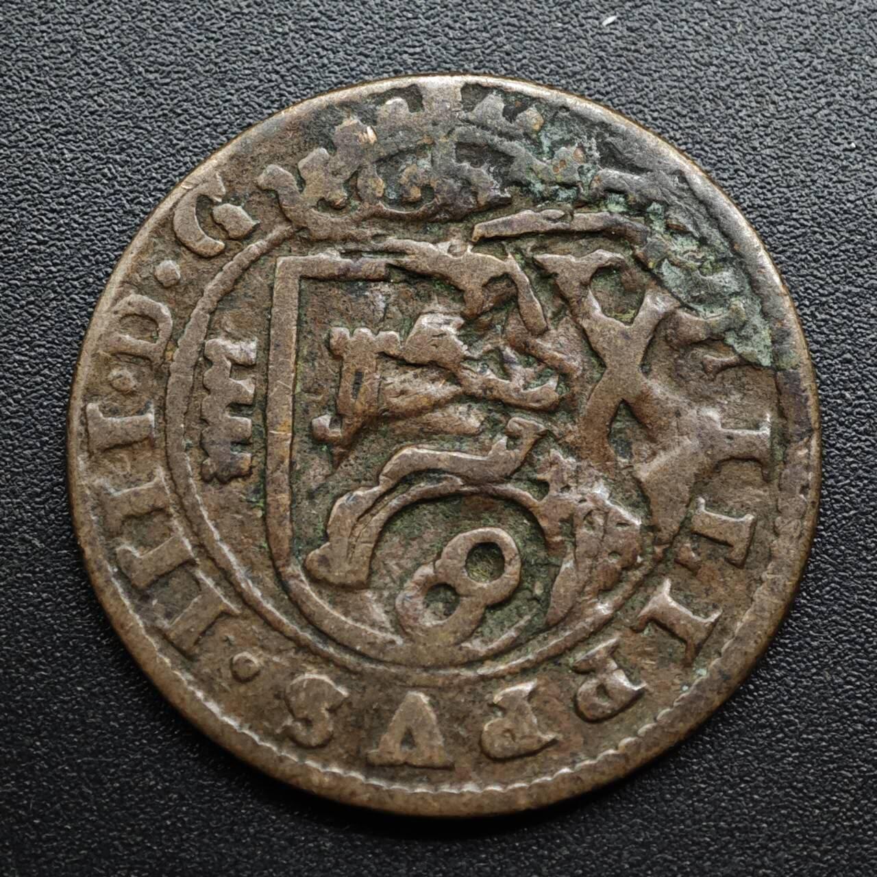 【淘币小摊】限时拍第八百五十七拍  老铜币场  满百包邮可预留两周  周一统一发货  西属尼德兰1624年8Maravedis铜币