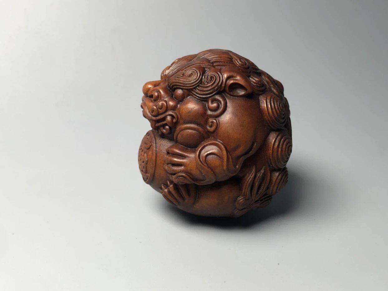 喵了个咪的第三期木器杂项小摆件拍卖 黄杨木招财进宝