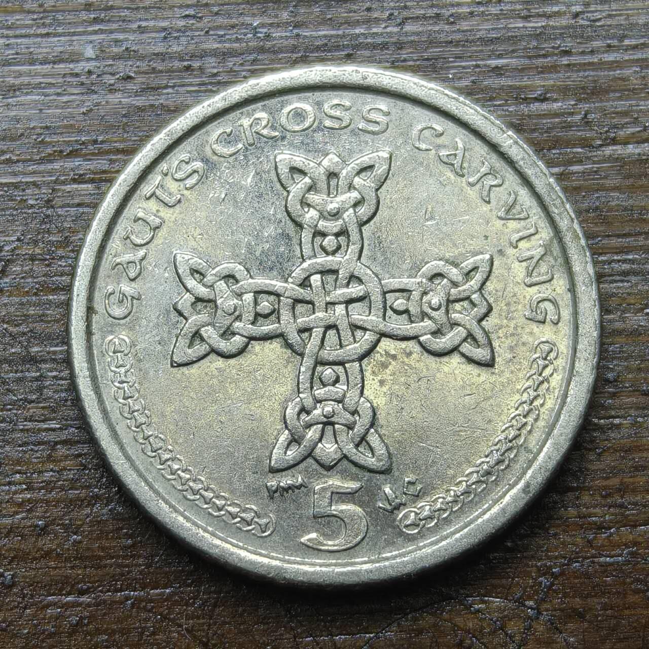 【铜匠收藏】★第142★散币专场 不寄存，30包邮。不满30元，支付5元运费。《接受代拍 代送NGC评级》 73【无寄存】马恩岛 2000年 5便士