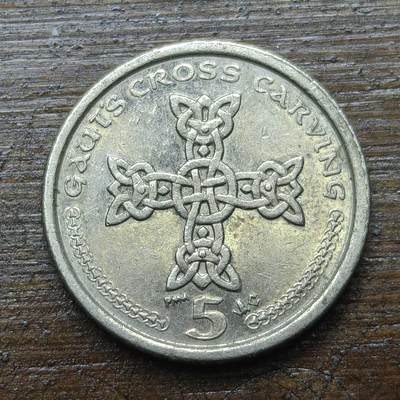 【铜匠收藏】★第142★散币专场 不寄存，30包邮。不满30元，支付5元运费。《接受代拍 代送NGC评级》 - 73【无寄存】马恩岛 2000年 5便士