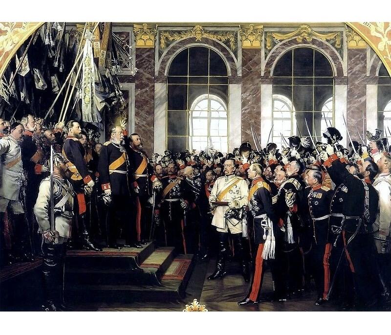 【旋风钱币】1月31日19:00准时开拍 精美欧洲币章、银币银章、第三帝国钱币等 全场包邮！ 德国1991年 威廉一世统一德国+大炮鹰徽高浮雕精制大镀金章 40MM