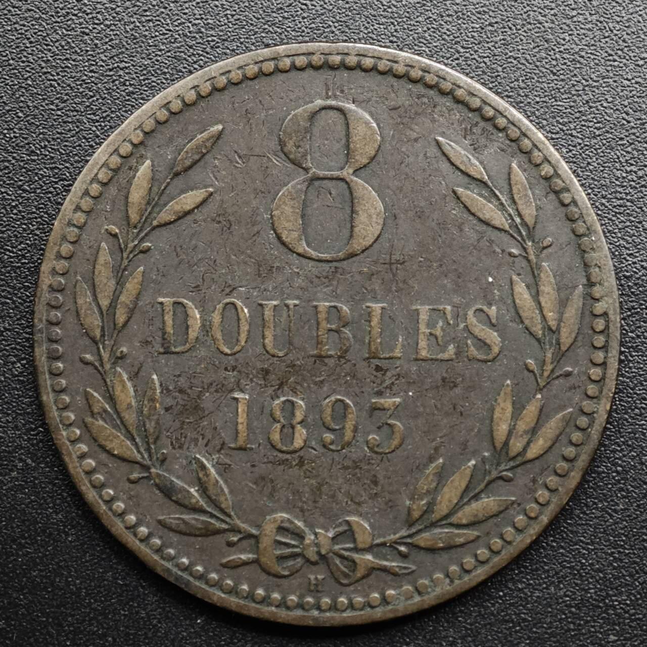 【淘币小摊】限时拍第八百五十七拍  老铜币场  满百包邮可预留两周  周一统一发货  根西岛1893年8道布铜币