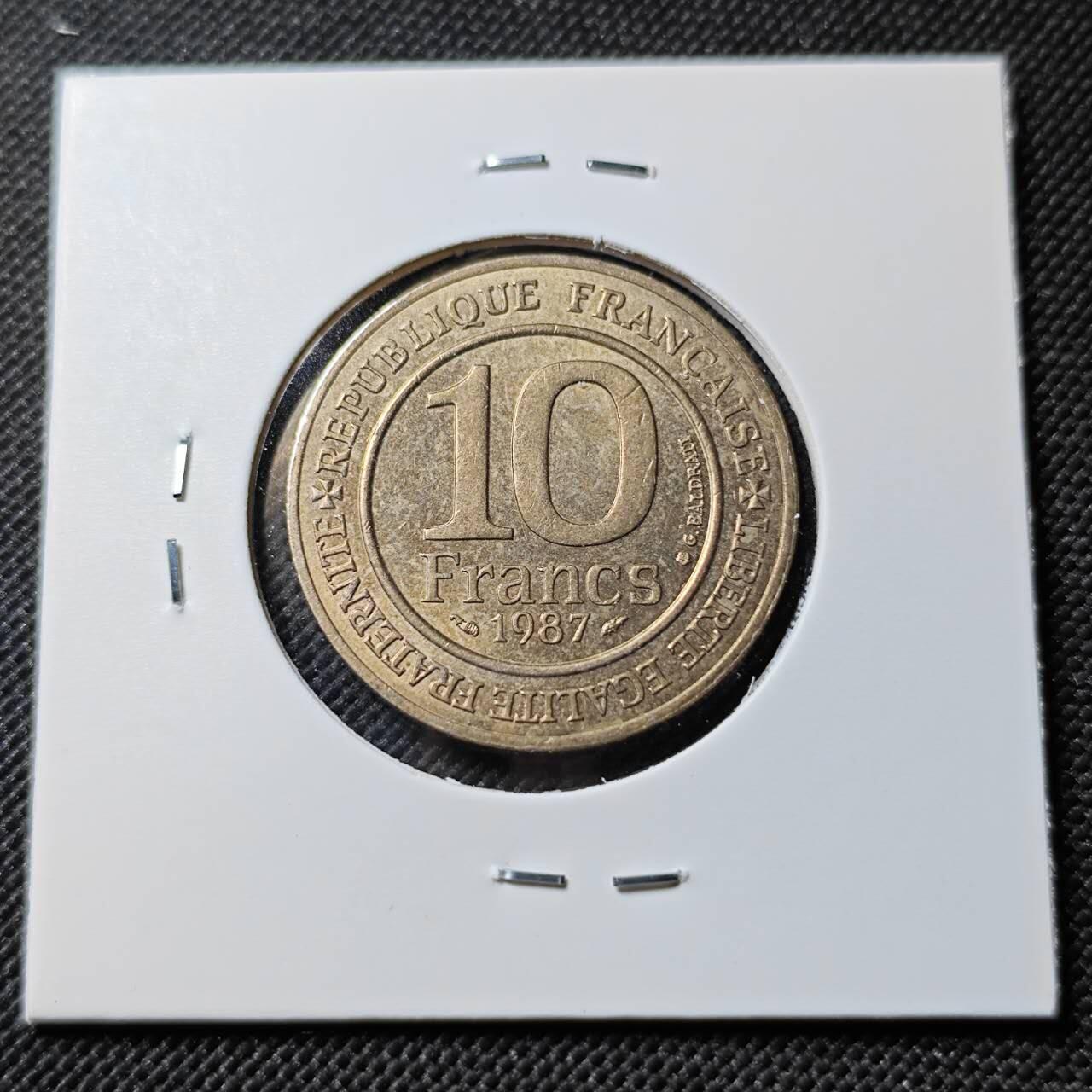 KK钱币收藏小铺  第390期  2月预留时间 周末发货  1987法国10法郎纪念币