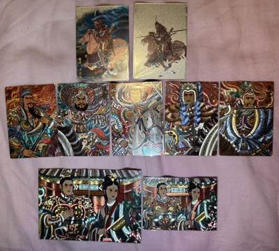 月落卡牌大清仓第5期 - 冯涛五虎礼盒（含李云中张辽）   粗闪工艺裸卡一套