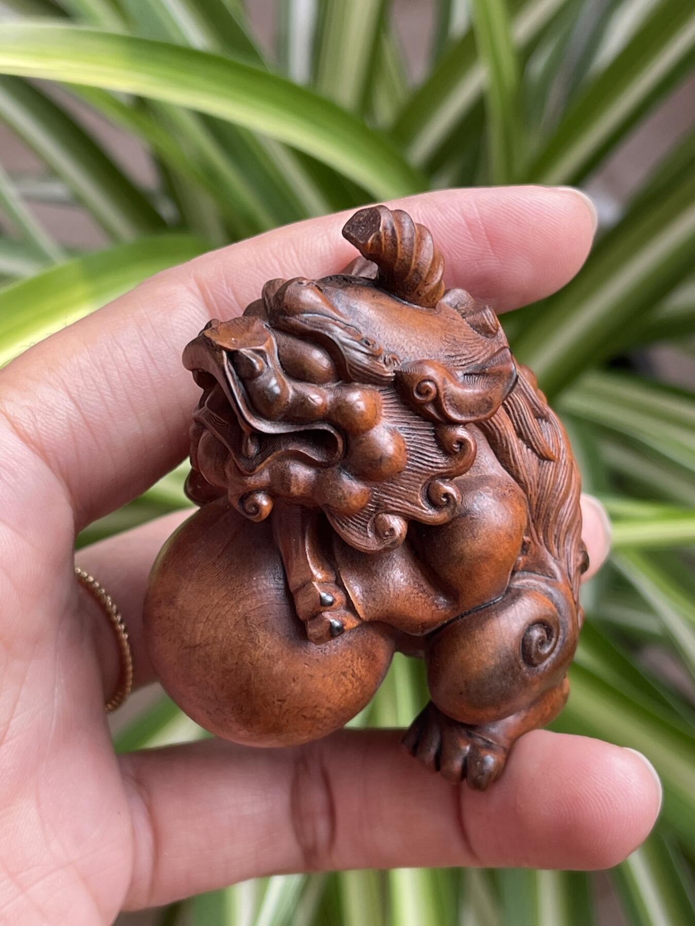 喵了个咪的第三期木器杂项小摆件拍卖 黄杨木有求必应