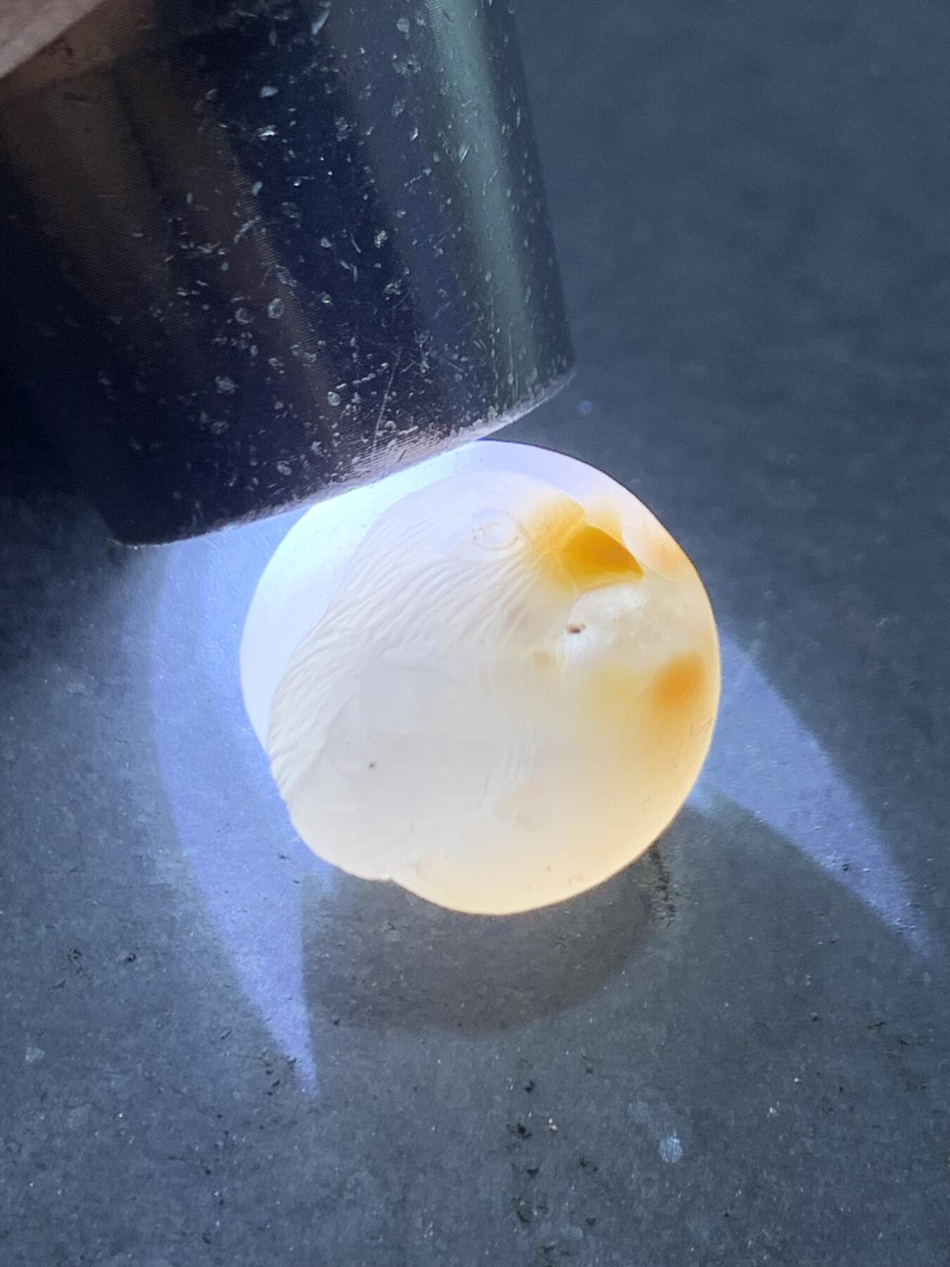 精美冰飘亚光战国红玛瑙手工俏色巧雕喜鹊报喜随形珠一个