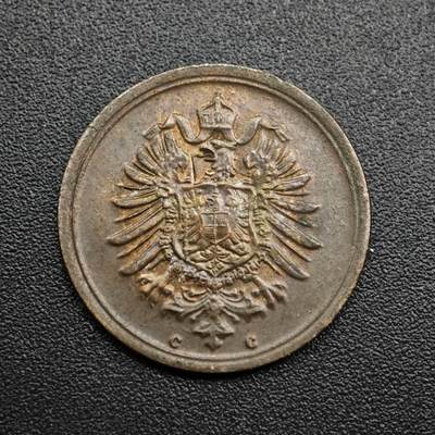 【淘币小摊】限时拍第八百五十七拍  老铜币场  满百包邮可预留两周  周一统一发货  - 德国1875年1芬妮短翅铜币