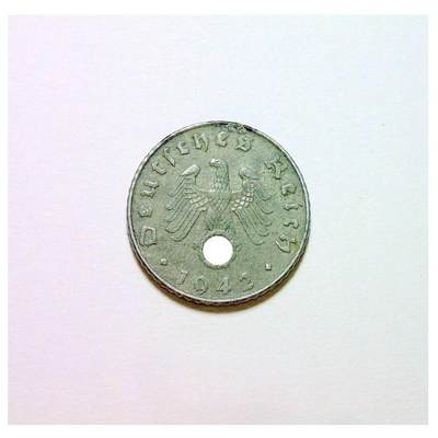 稀年 德国第三帝国1942年E版5芬尼 极美品 - 稀年 德国第三帝国1942年E版5芬尼 极美品