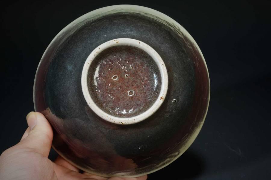 上海都达杂项专场十二（全场包邮】 红釉斗笠碗83-58