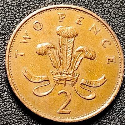 泉币菌-第179场- 精品福利场 - 英国2便士英国 威尔士皇冠 25.9mm 