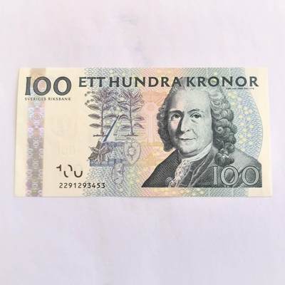 各国外币第110期 - 瑞典100克朗。全新