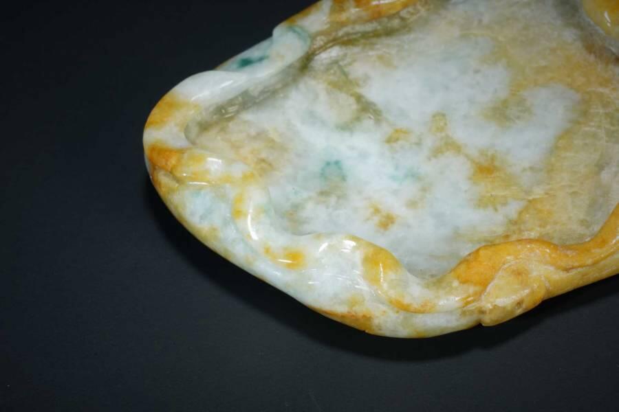 上海都达杂项专场十二（全场包邮】 天然翡翠（A货）灵芝莲花笔洗83-76