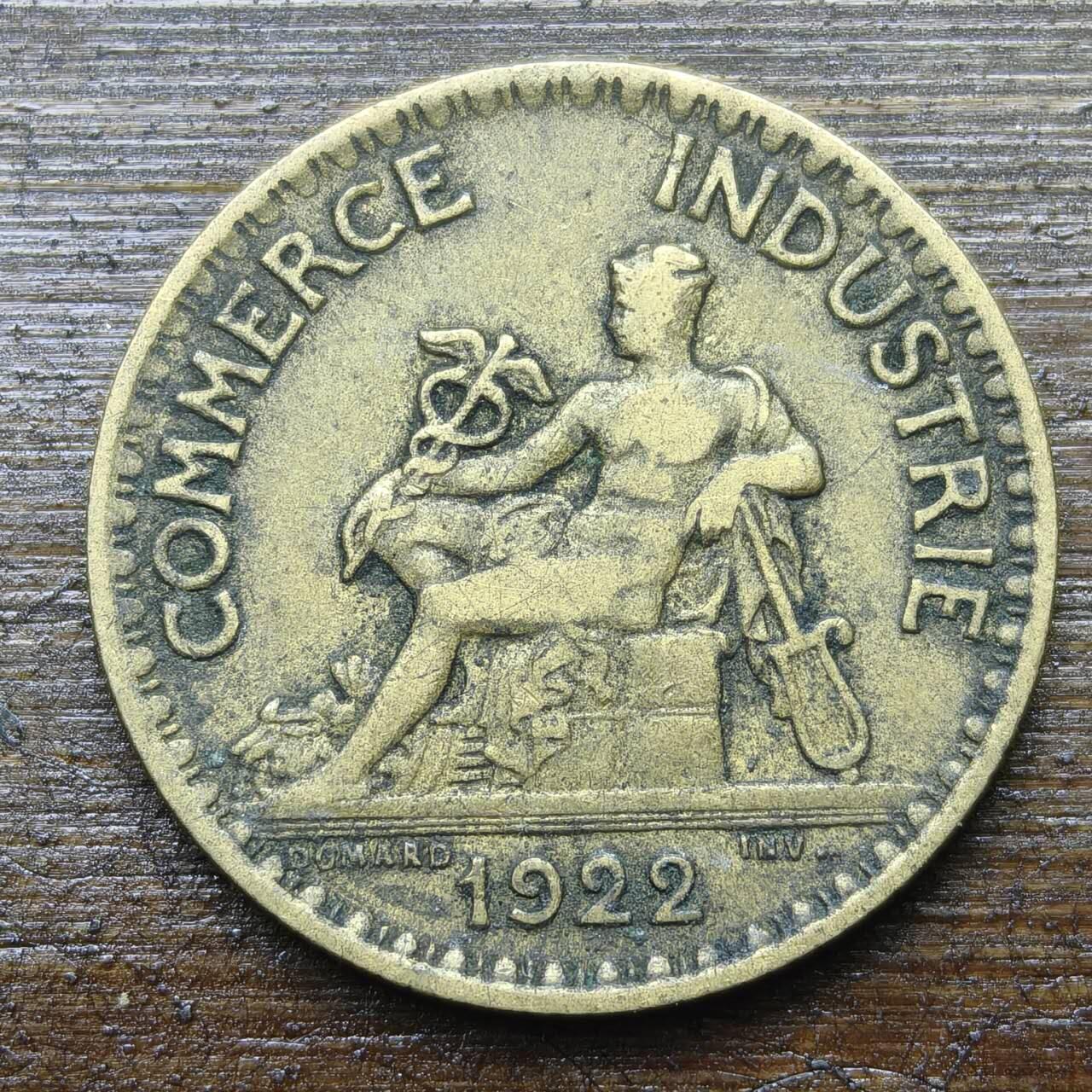 【铜匠收藏】★第142★散币专场 不寄存，30包邮。不满30元，支付5元运费。《接受代拍 代送NGC评级》 86【无寄存】法国 1922年 1法郎