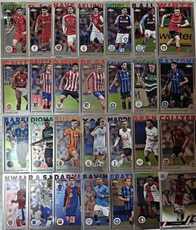 春节前倒数第二场！！龙虎卡牌-七四场（满200元包邮，无佣金，每周六结拍，欢迎送拍） - 28张 折射卡 Topps Chrome系列的欧冠/欧战主题球星卡，是收藏市场中极具人气的中端产品线