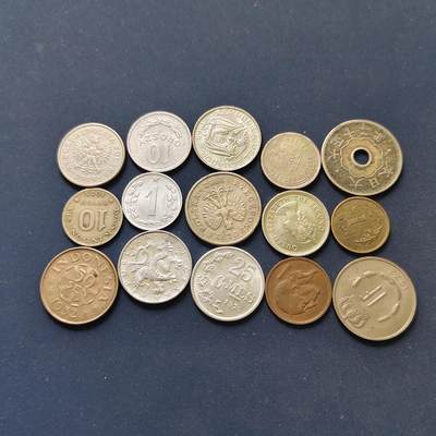 【全场包邮】纯粹捡漏拍498场-持续更新中 - 世界各国各年份散币I组-15枚一组-印度尼西亚+波兰+东加勒比+厄瓜多尔等