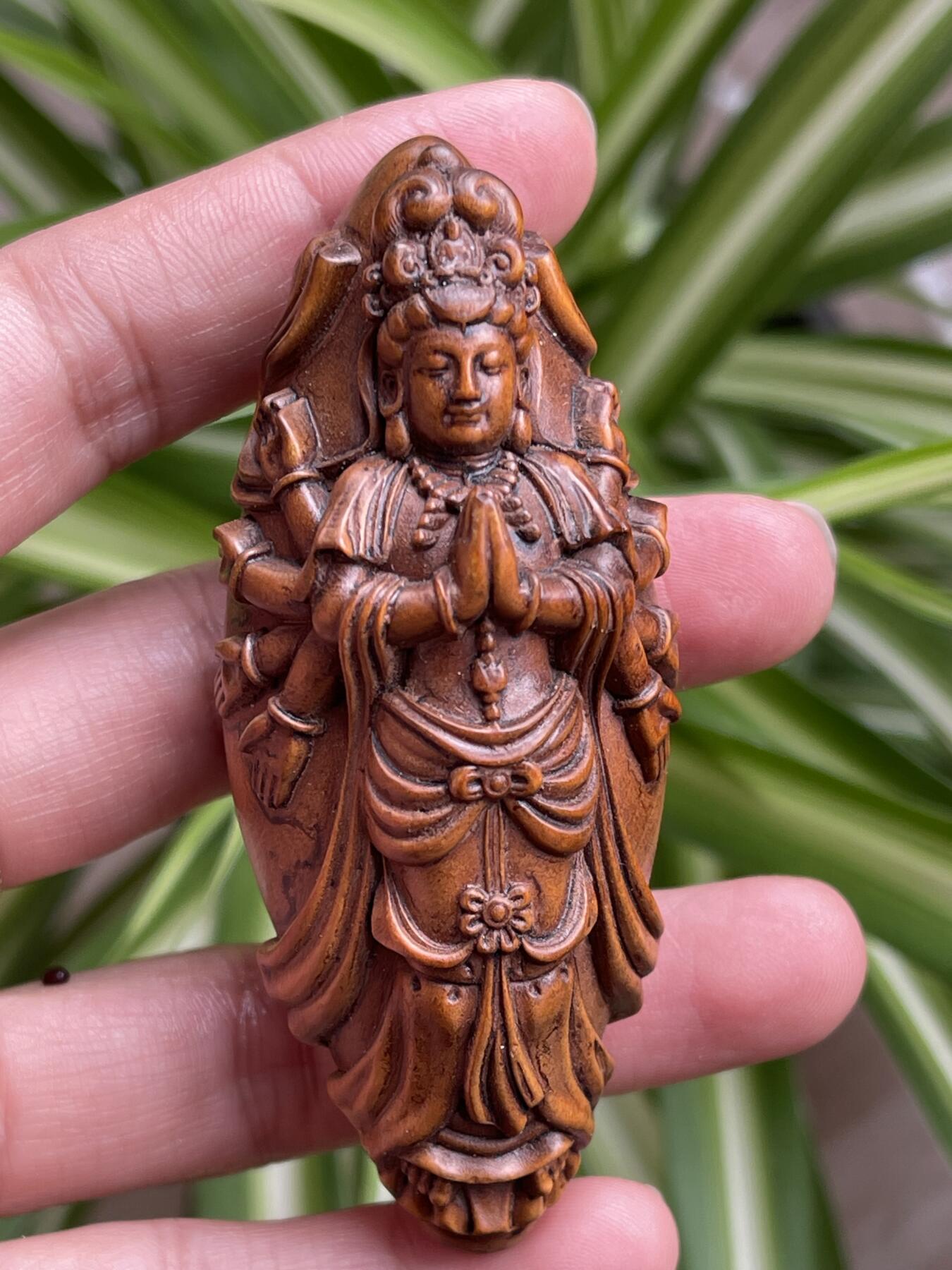 喵了个咪的第三期木器杂项小摆件拍卖 黄杨木千手观音