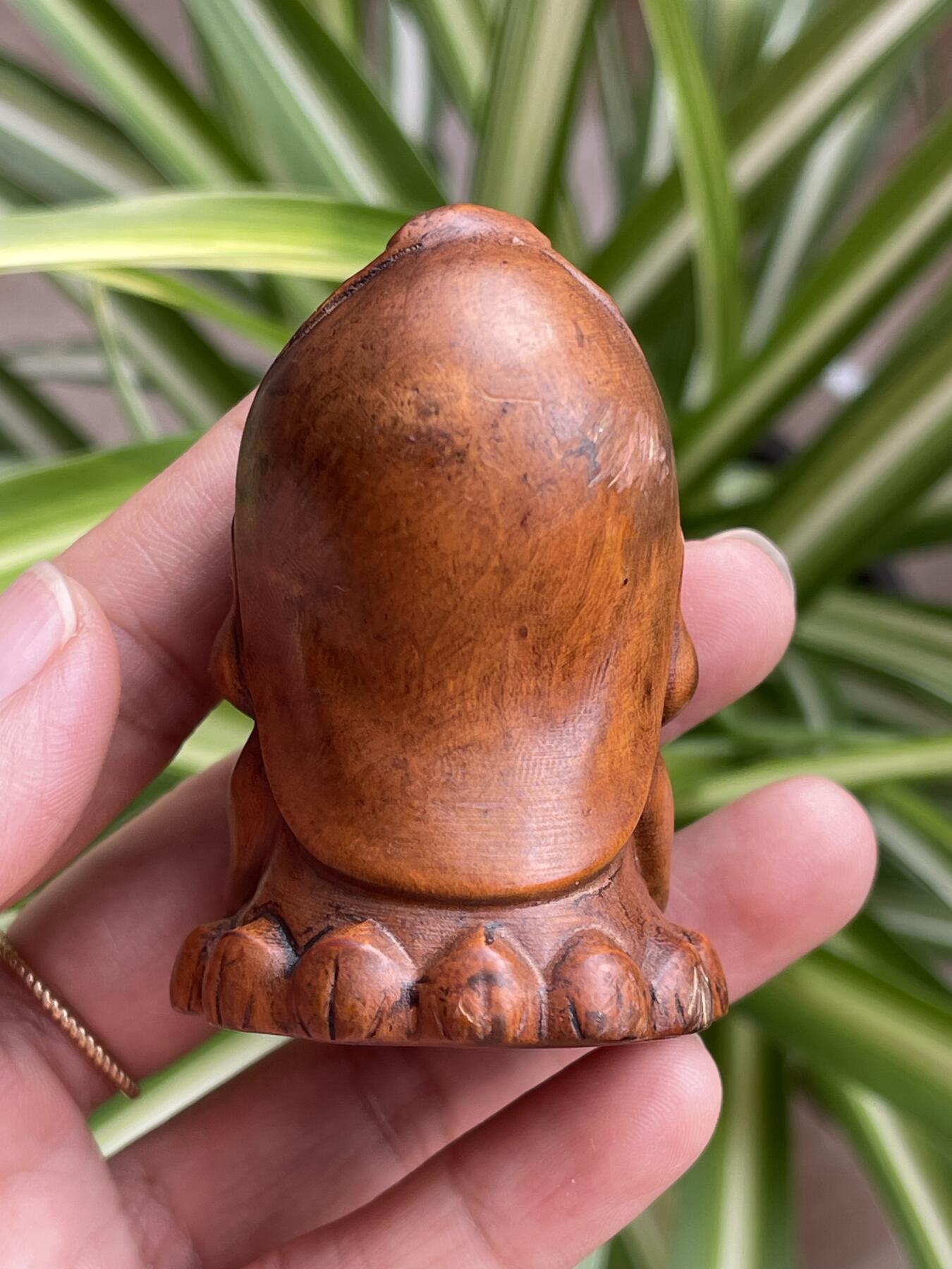 喵了个咪的第三期木器杂项小摆件拍卖 黄杨木Q版观音