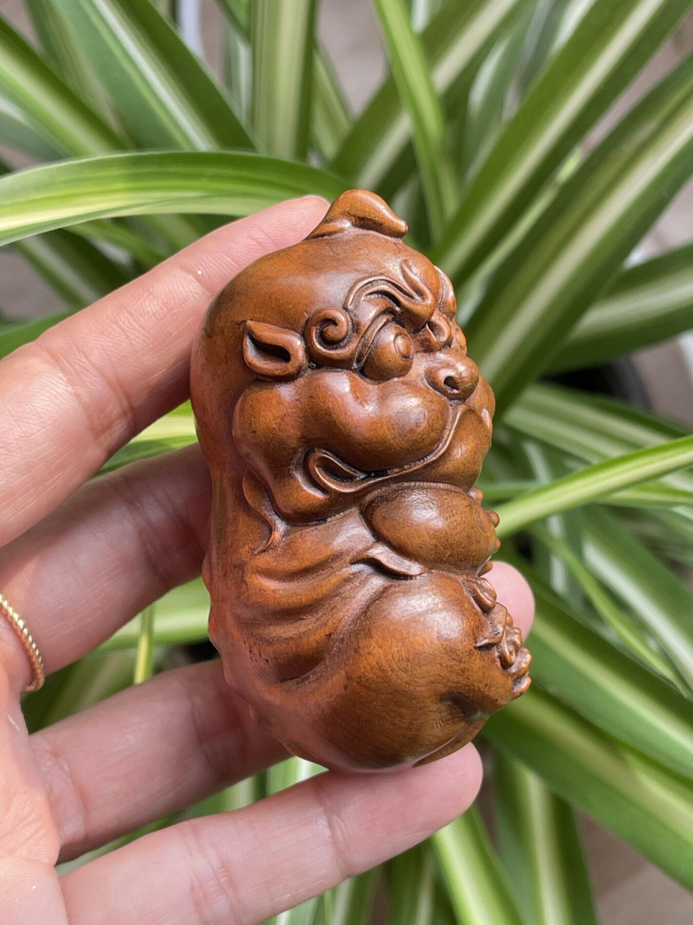 喵了个咪的第三期木器杂项小摆件拍卖 黄杨木有求必应