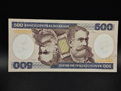 【淘币小摊】实时拍第八百五十六拍   无佣金福利纸币场   满百包邮可预留二周 每周一统一发货   - 巴西500克鲁塞罗纸币【有折】