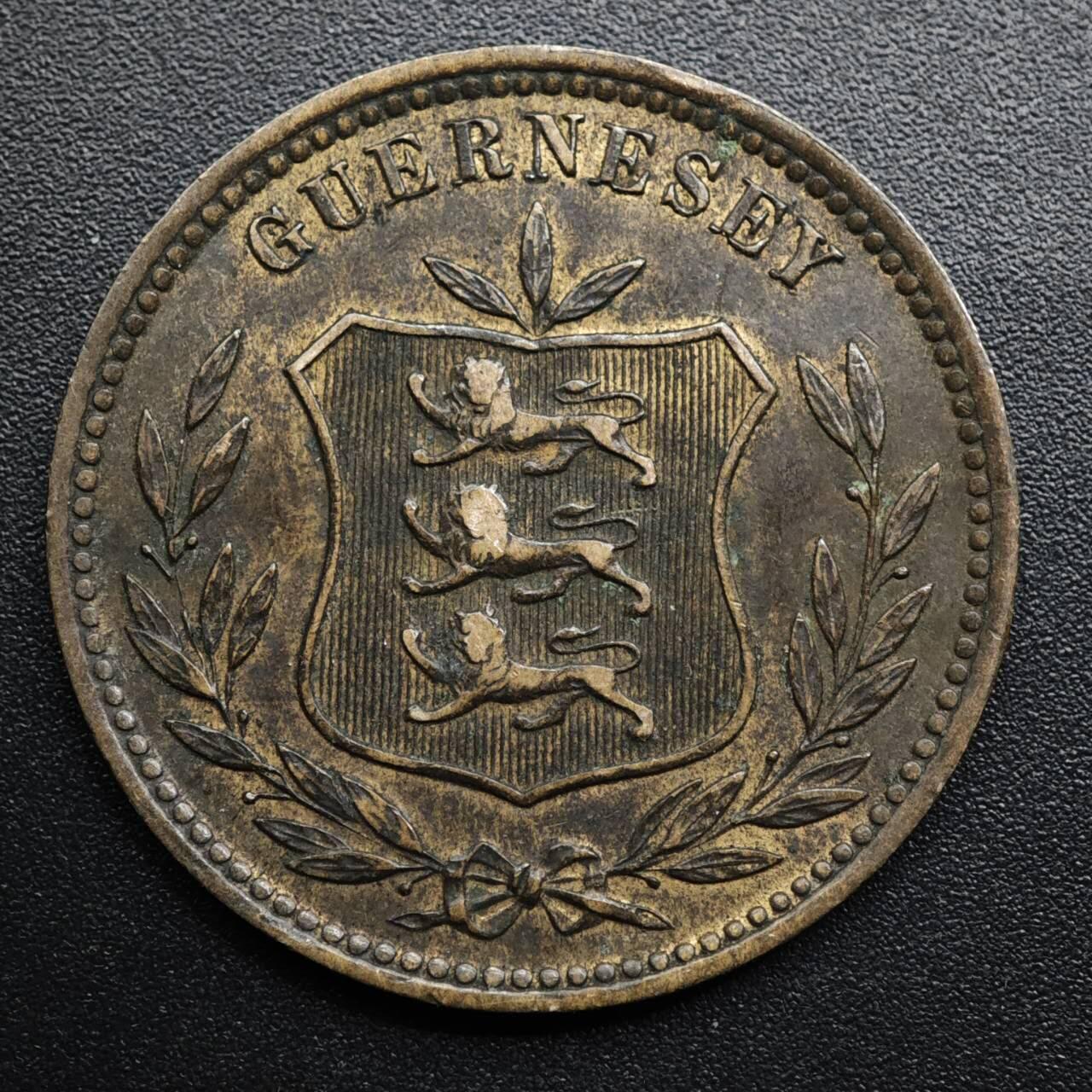 【淘币小摊】限时拍第八百五十七拍  老铜币场  满百包邮可预留两周  周一统一发货  根西岛1902年8道布铜币