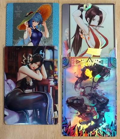 春节前倒数第二场！！龙虎卡牌-七四场（满200元包邮，无佣金，每周六结拍，欢迎送拍） - 钻闪+彩闪 疾风 甘雨+不知火舞2张+蒂法