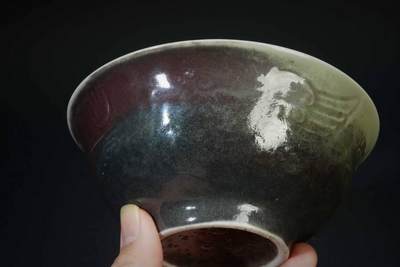 上海都达杂项专场十二（全场包邮】 - 红釉斗笠碗83-58