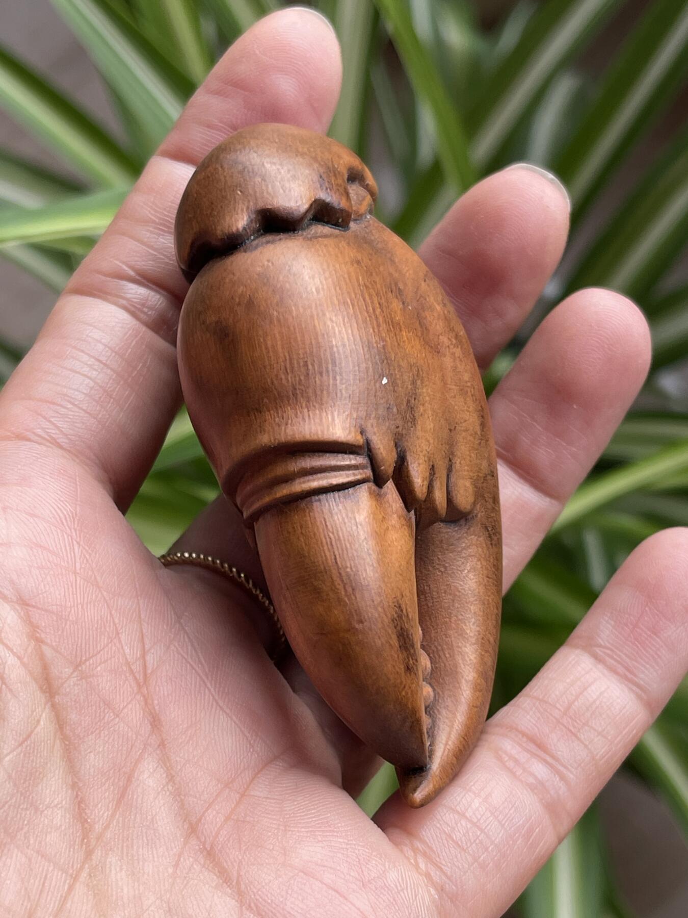 喵了个咪的第三期木器杂项小摆件拍卖 黄杨木蟹钳手