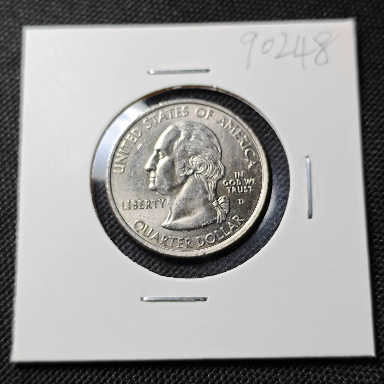 KK钱币收藏小铺  第390期  2月预留时间 周末发货  美国25分纪念币 好品