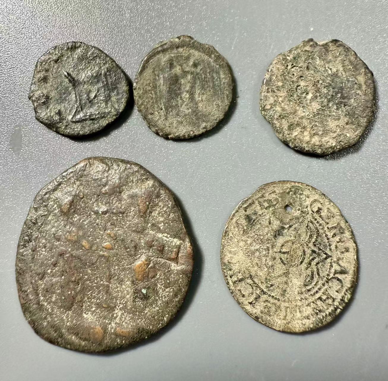 七河·世界币章小拍（总第37期）（周二结标） 罗马、拜占庭、中世纪纽伦堡钱币一组 