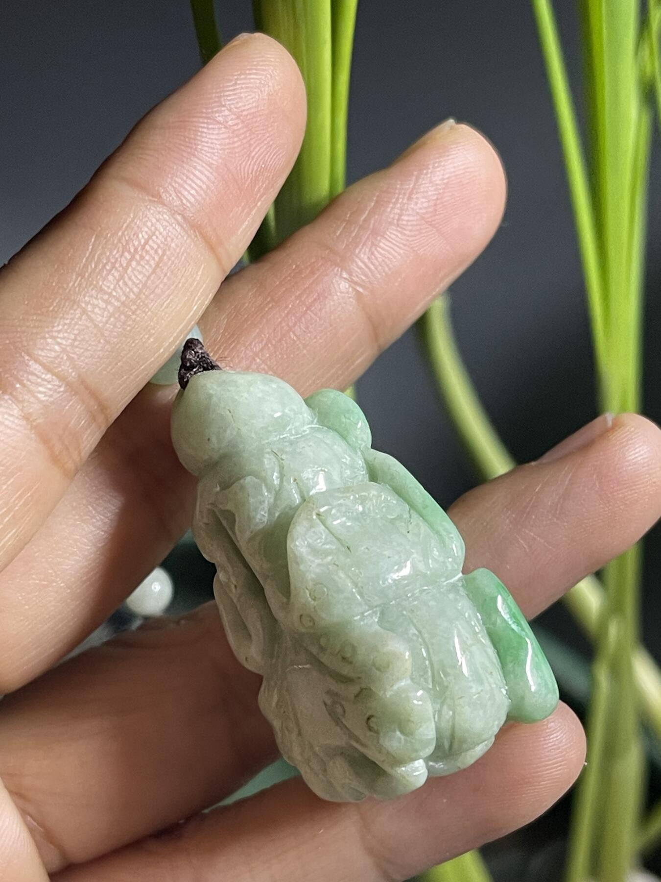 喵了个咪的第二期玉器杂项拍卖 天然翡翠百财挂件