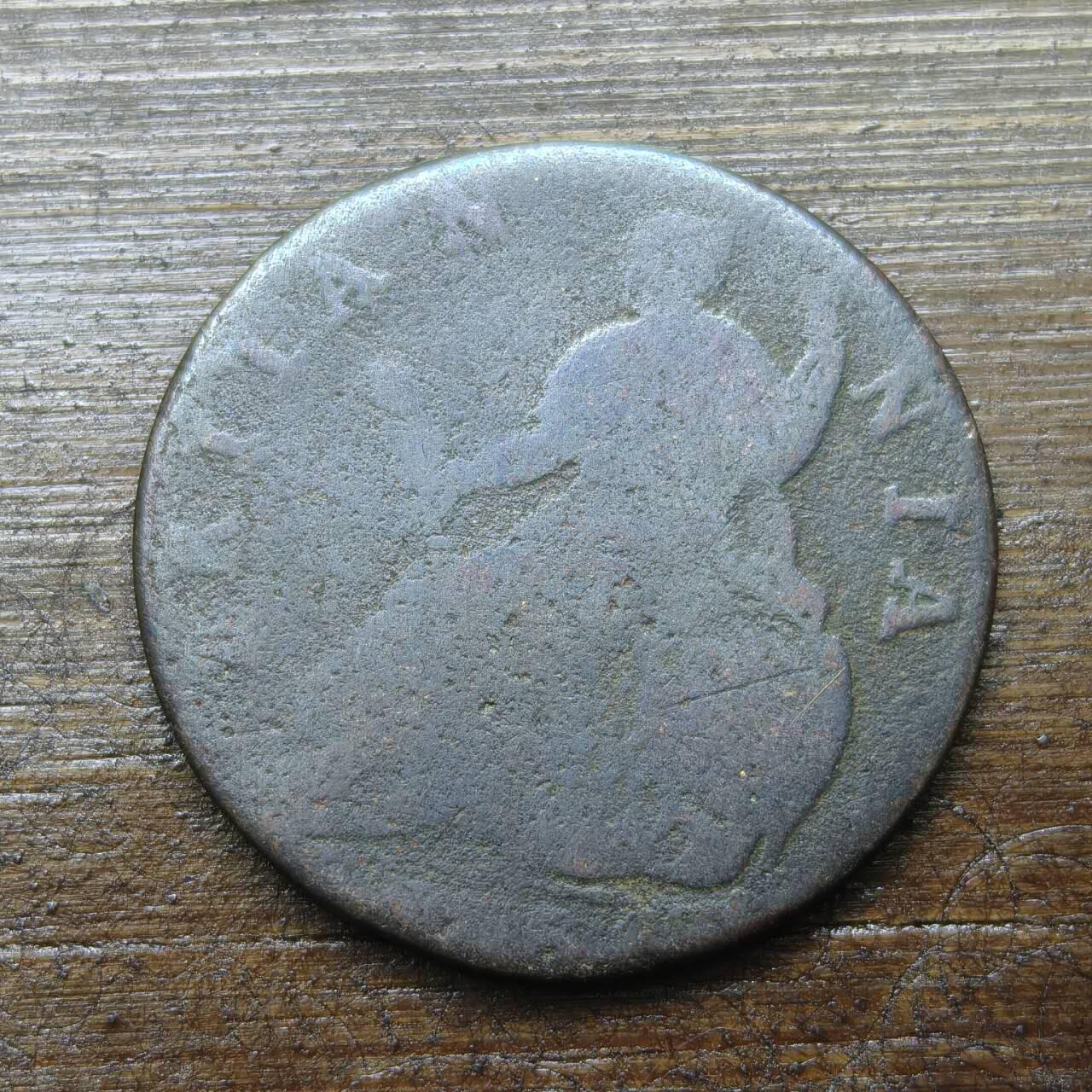 【铜匠收藏】★第142★散币专场 不寄存，30包邮。不满30元，支付5元运费。《接受代拍 代送NGC评级》 61【无寄存】英国 威廉三世 半便士 年份不详 稀少