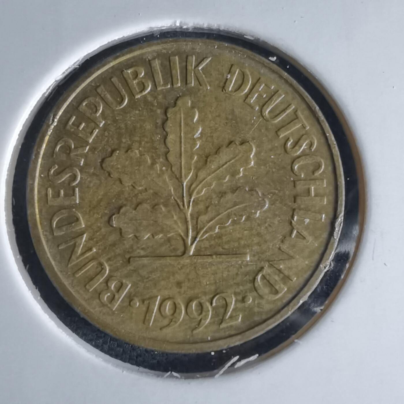 沼泽如烟--第980场 德国1992年5芬尼