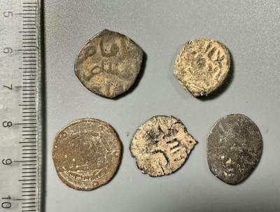 七河·世界币章小拍（总第37期）（周二结标） - 伊斯兰各埃米尔地方王朝铜币A组5枚 