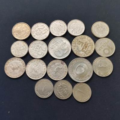 【全场包邮】纯粹捡漏拍498场-持续更新中 - 世界各国各年份散币G组-18枚一组-摩尔多瓦+匈牙利+阿尔及利亚