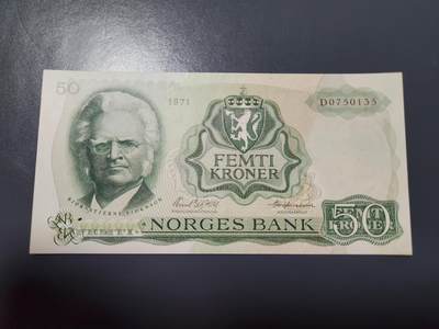 1月29号晚上8点 外国纸币自动截拍第15场 - 挪威50新品有点黄