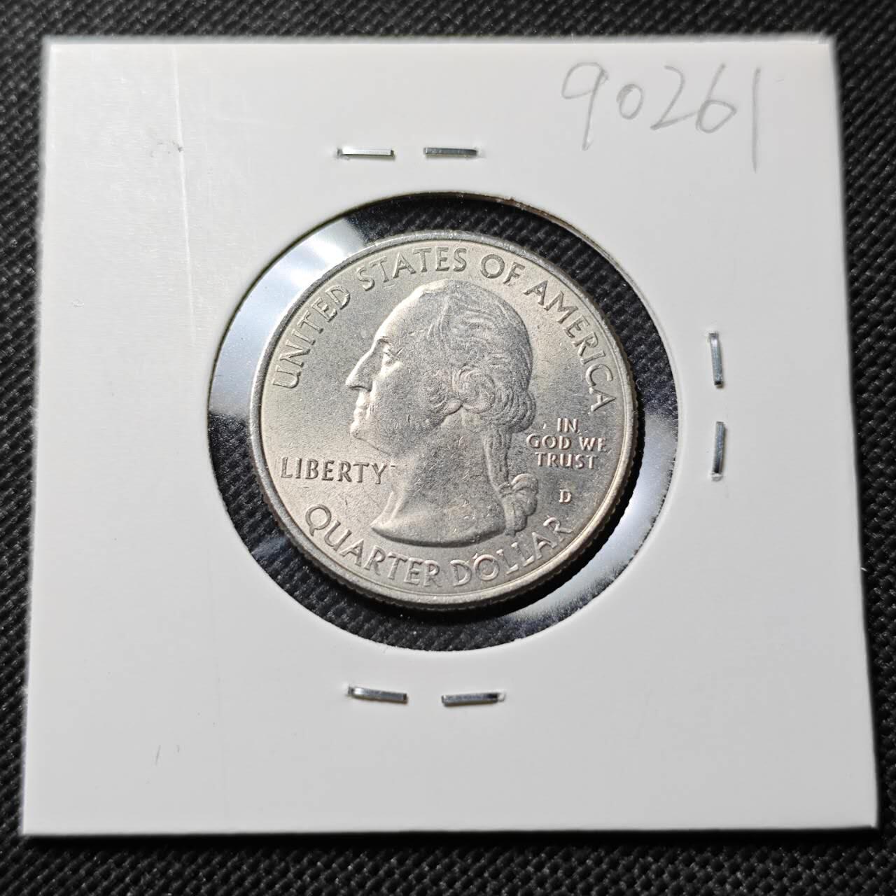 KK钱币收藏小铺  第390期  2月预留时间 周末发货  美国25分纪念币 好品