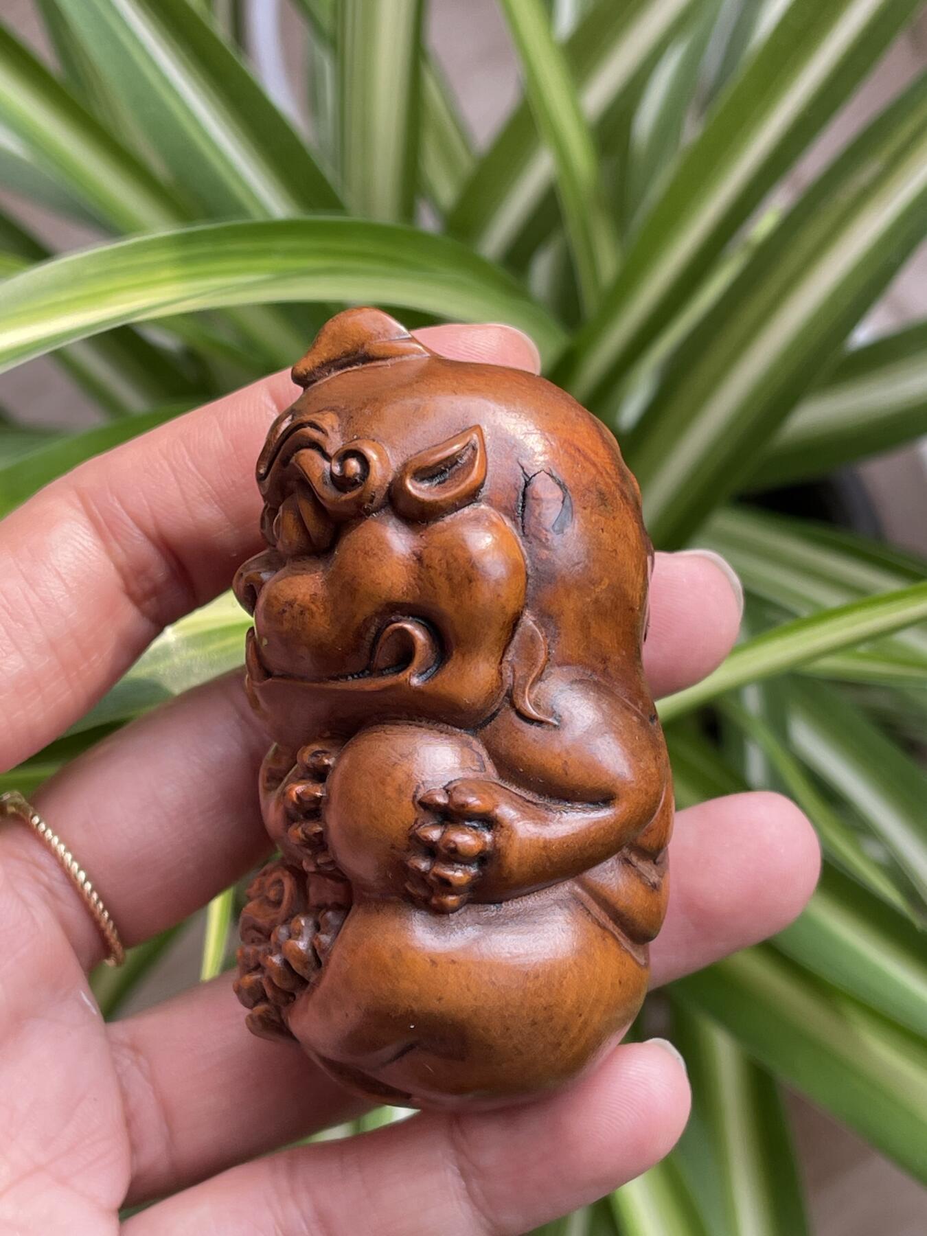 喵了个咪的第三期木器杂项小摆件拍卖 黄杨木有求必应