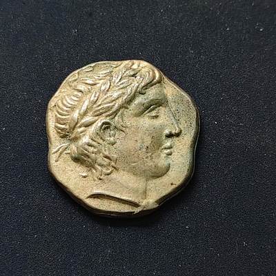 【全场包邮】纯粹捡漏拍498场-持续更新中 - 【古币·自辨】古希腊/罗马早期打制币-竖琴（材质自辨无售后）