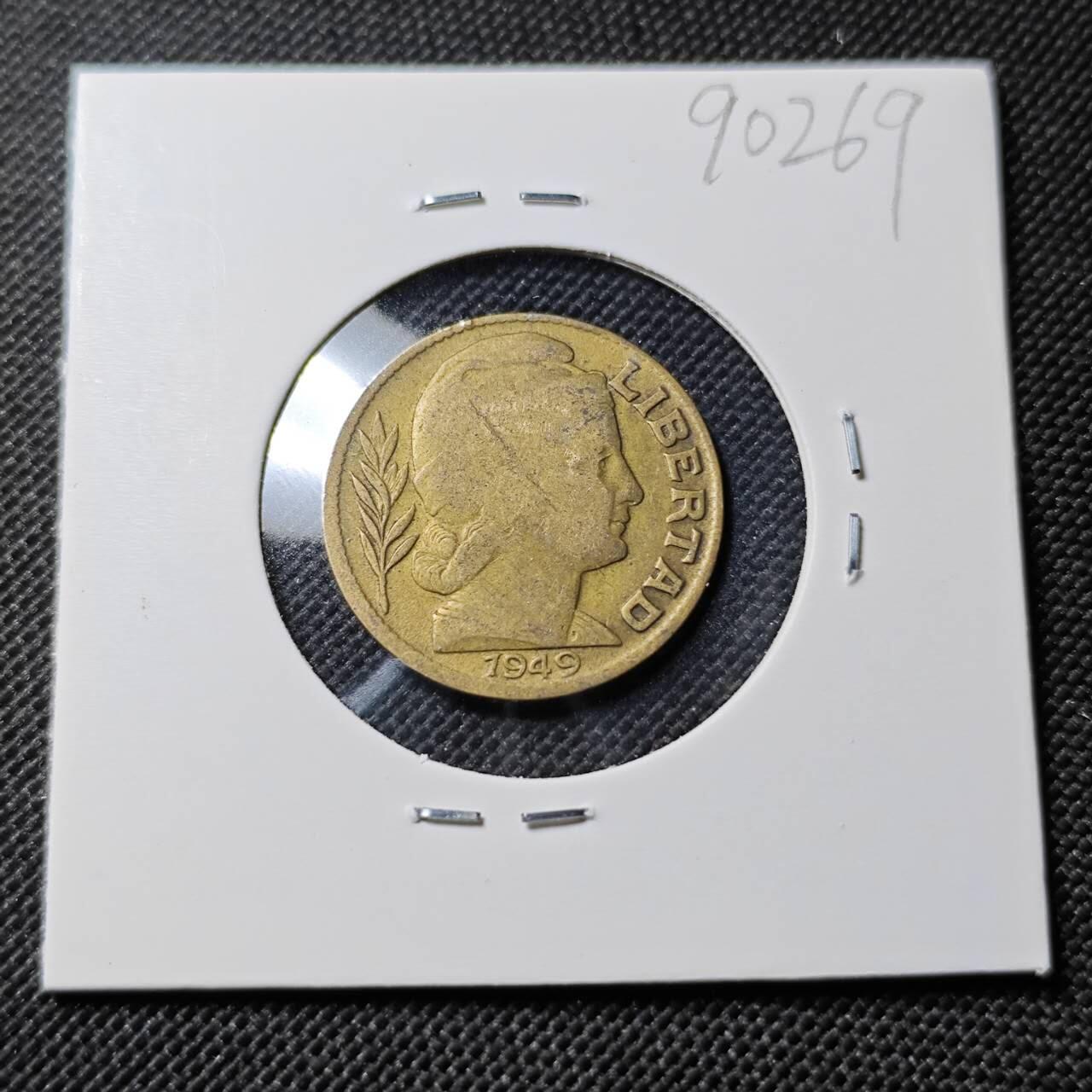 KK钱币收藏小铺  第390期  2月预留时间 周末发货  1949阿根廷20分铜币