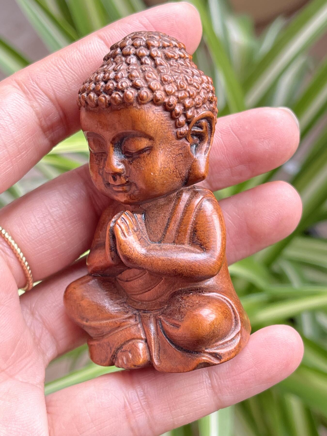 喵了个咪的第三期木器杂项小摆件拍卖 黄杨木佛