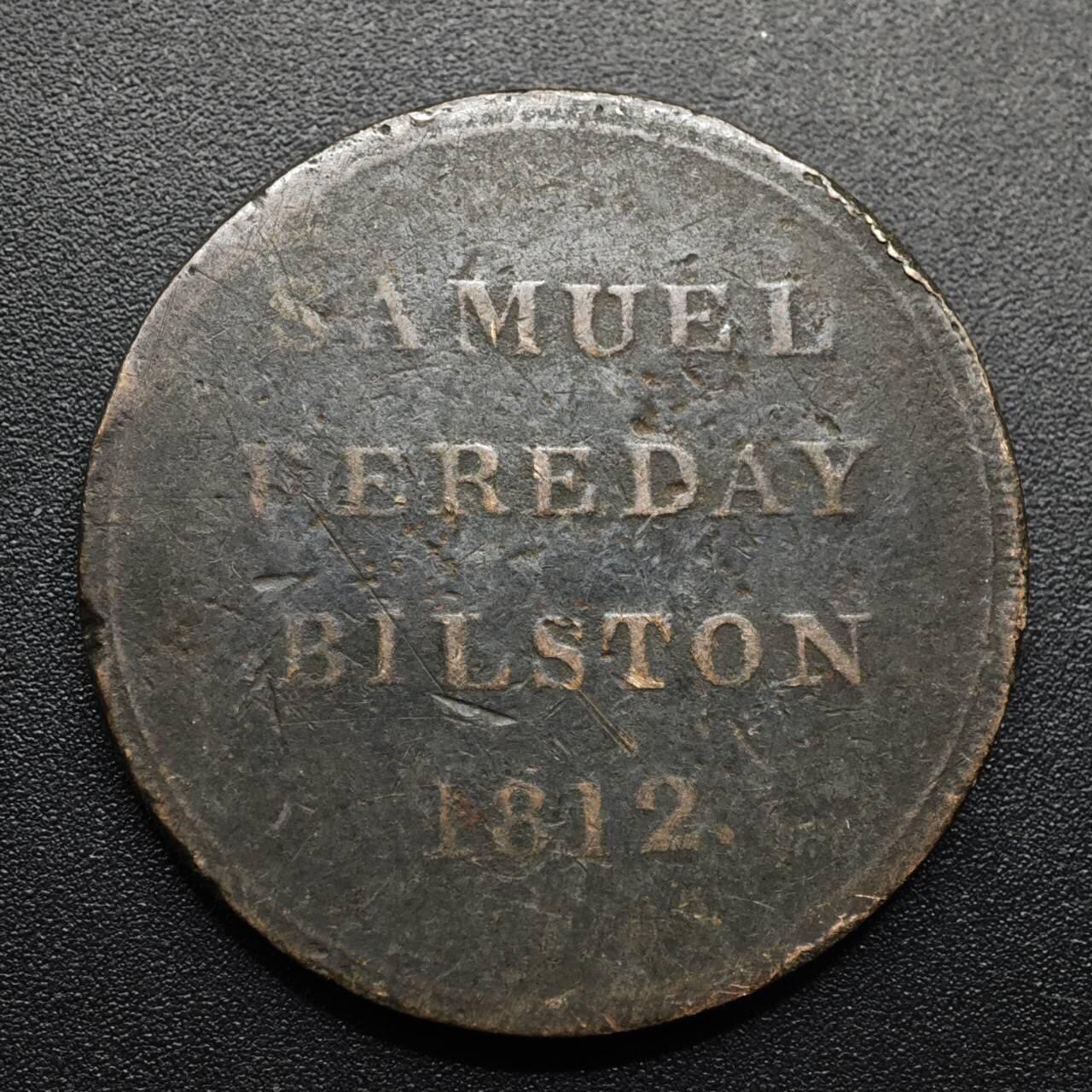 【淘币小摊】限时拍第八百五十七拍  老铜币场  满百包邮可预留两周  周一统一发货  英国1812年比尔斯顿一便士铜币代币