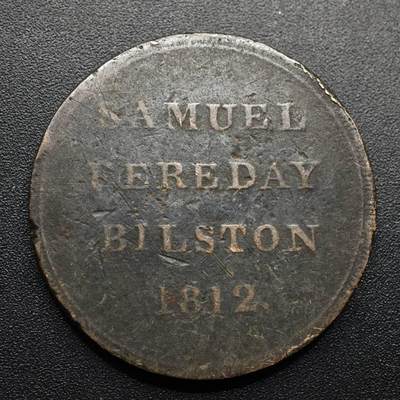 【淘币小摊】限时拍第八百五十七拍  老铜币场  满百包邮可预留两周  周一统一发货  - 英国1812年比尔斯顿一便士铜币代币