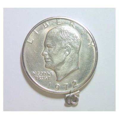 纯手工Vintage 美国1972年 总统艾森豪威尔高浮雕精制币章吊坠 40MM - 纯手工Vintage 美国1972年 总统艾森豪威尔高浮雕精制币章吊坠 40MM