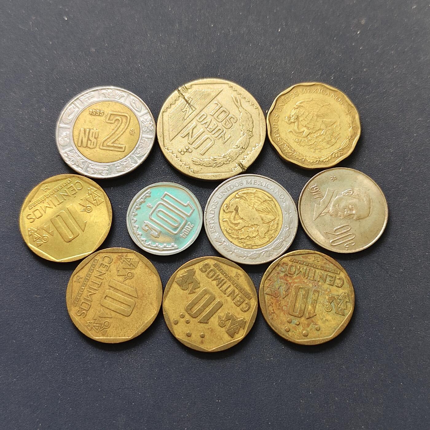 【全场包邮】纯粹捡漏拍498场-持续更新中 秘鲁/墨西哥各年份散币10枚一组