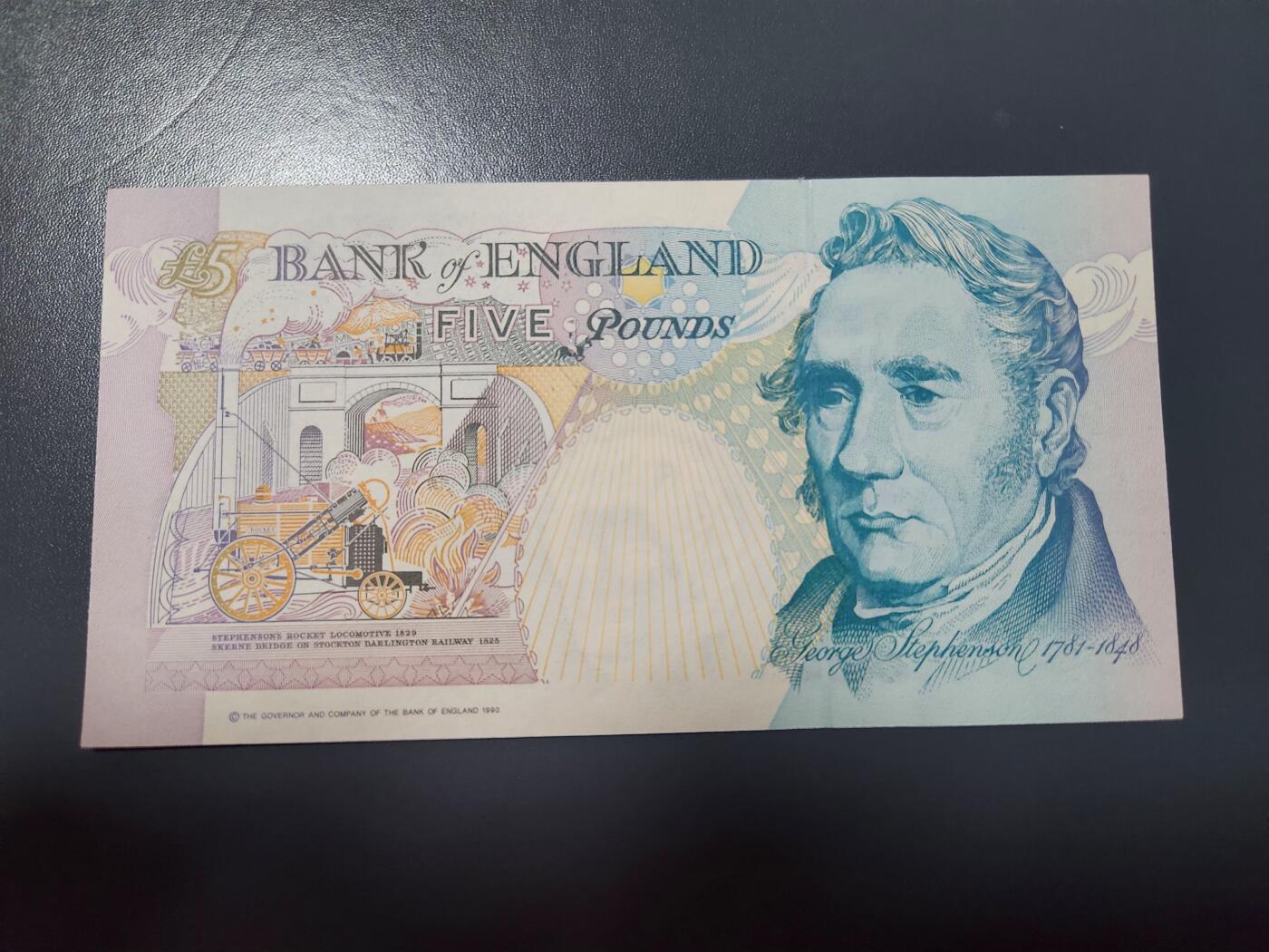 1月29号晚上8点 外国纸币自动截拍第15场 英国5镑 新品